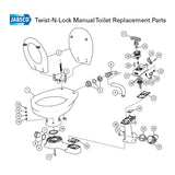 SERVICE KITS FOR JABSCO TOILET Twist-N-Lock Manual Toilets (2007+)